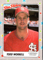 1988 Fleer Star Stickers Todd Worrell #122