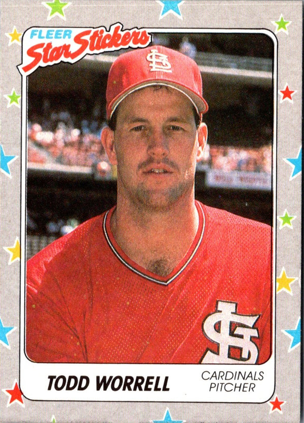 1988 Fleer Star Stickers Todd Worrell #122