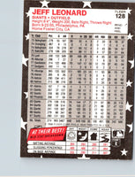 1988 Fleer Star Stickers Jeff Leonard #128