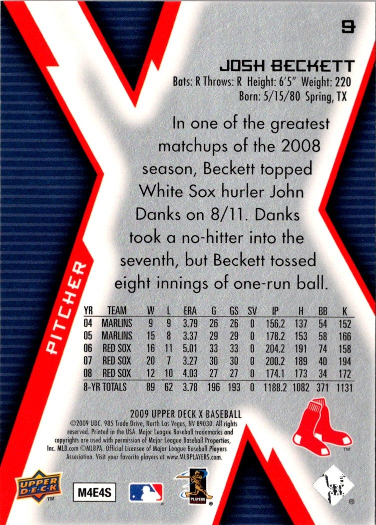 2009 Upper Deck X Josh Beckett