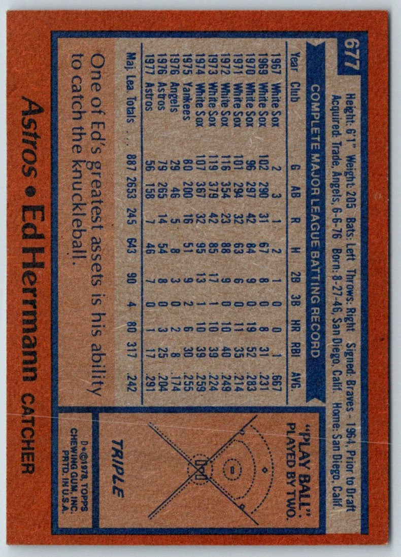 1978 Topps Ed Herrmann