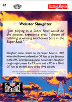 1993 Upper Deck NFL Experience Webster Slaughter #41