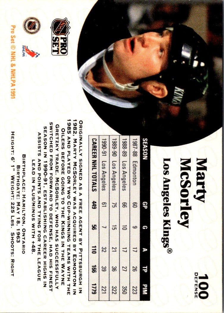 1991 Pro Set Marty McSorley