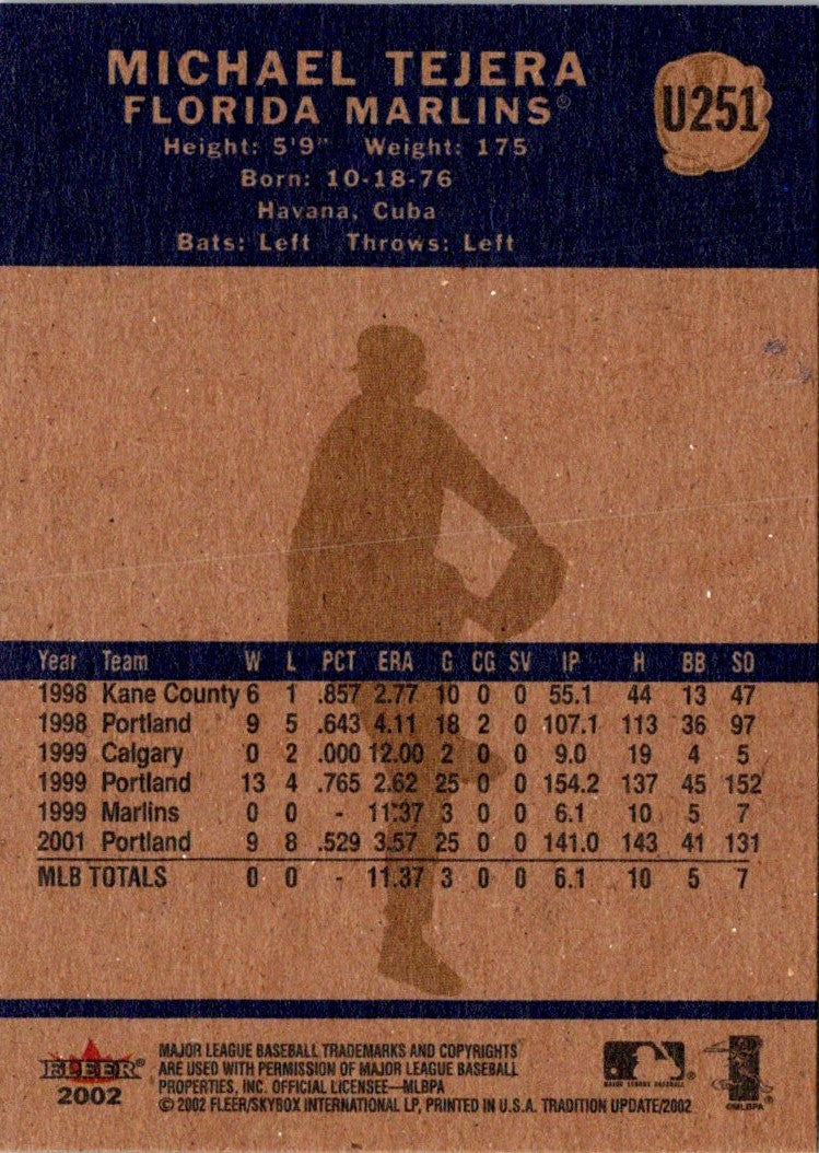 2002 Fleer Tradition Update Michael Tejera