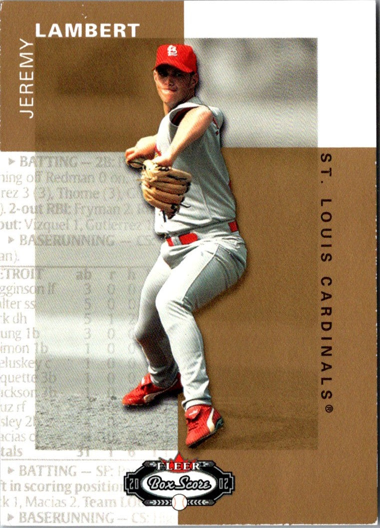 2002 Fleer Box Score Jeremy Lambert