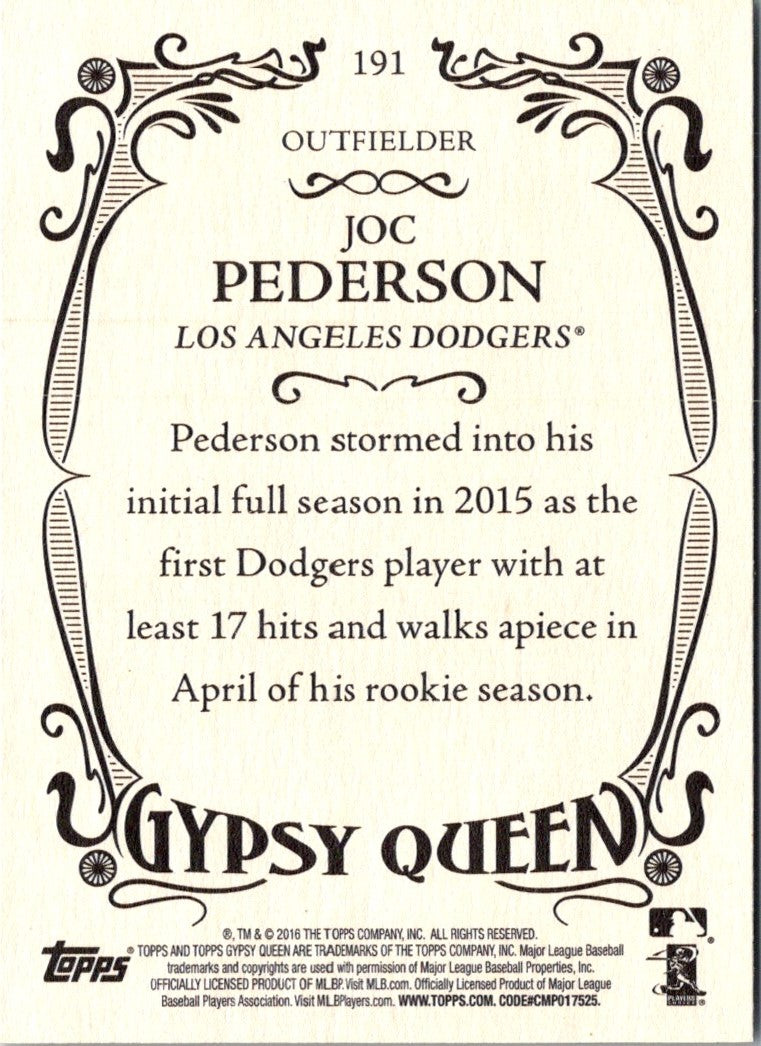 2016 Topps Gypsy Queen Joc Pederson