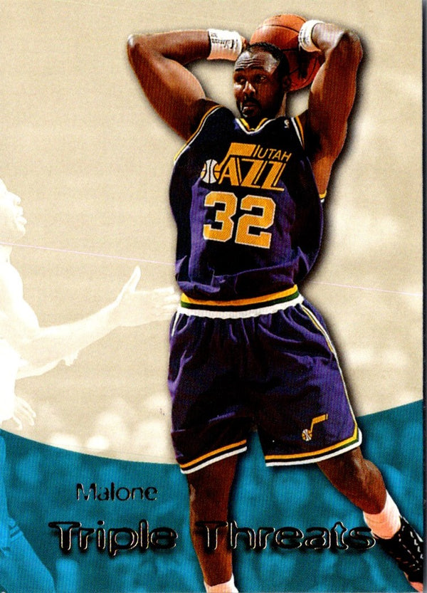 1996 SkyBox Premium Triple Threats Karl Malone #TT8