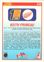 1990 Score Keith Primeau #436 Rookie