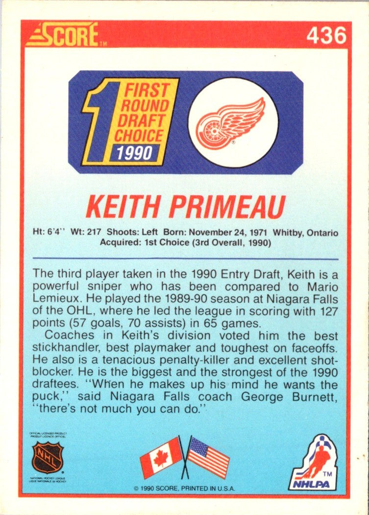 1990 Score Keith Primeau