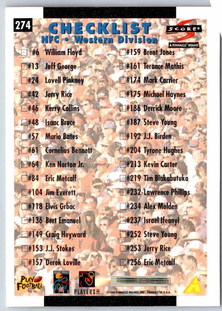 1996 Score Checklist