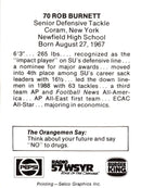 1989 Syracuse Orangemen Rob Burnett