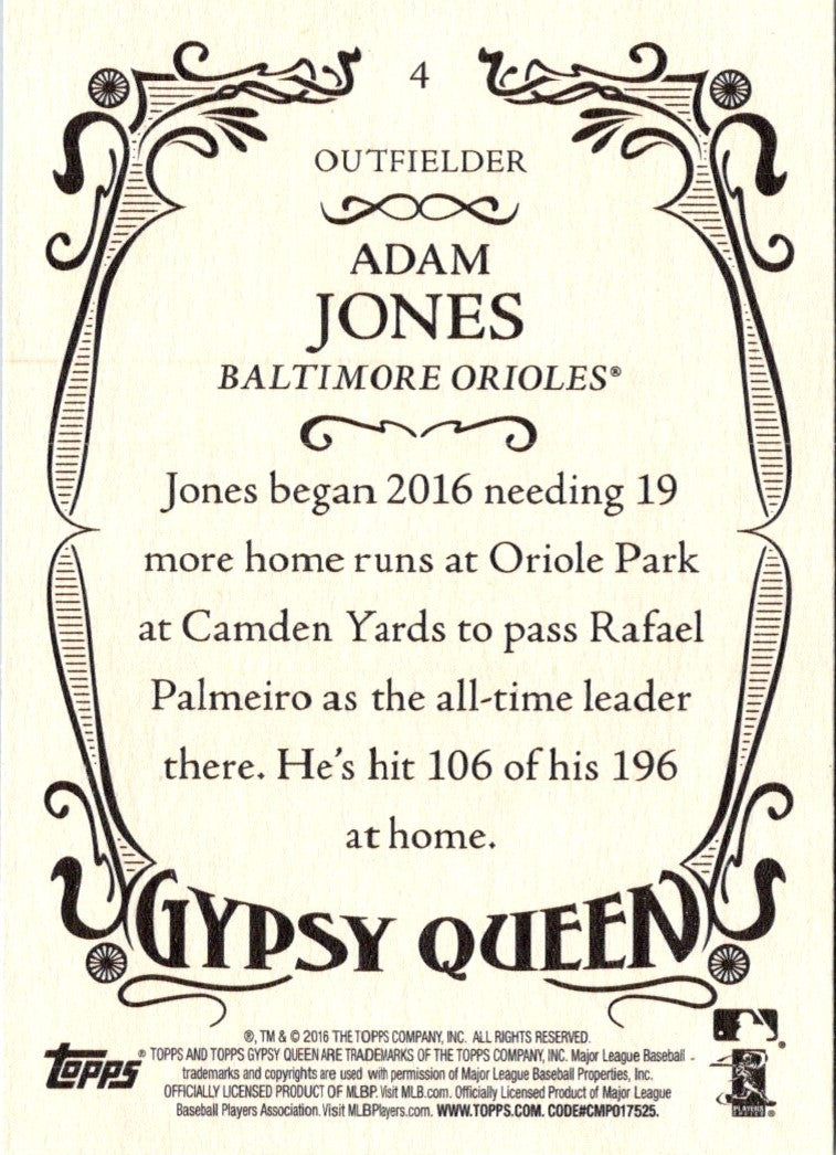 2016 Topps Gypsy Queen Adam Jones