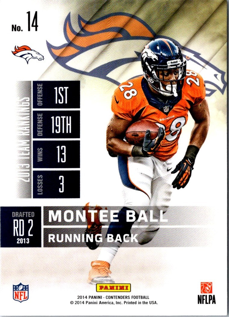 2014 Panini Contenders Montee Ball