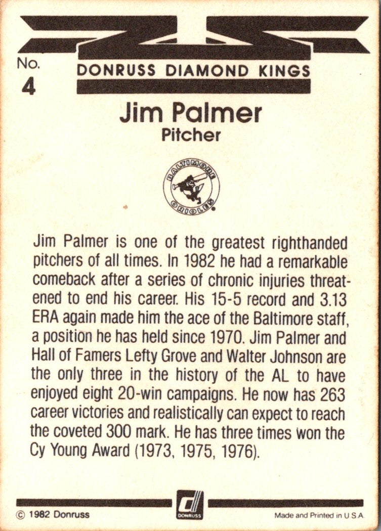 1983 Donruss Jim Palmer