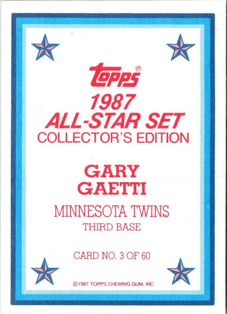 1987 Topps Glossy Gary Gaetti