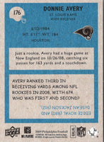 2009 Upper Deck Donnie Avery #176