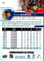 2016 Upper Deck Brent Seabrook #41