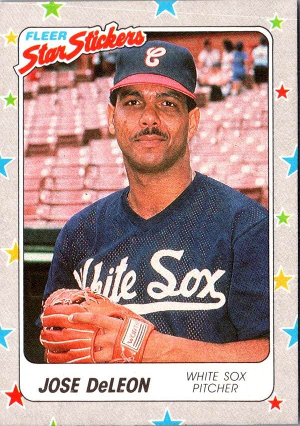 1988 Fleer Star Stickers Jose DeLeon #15