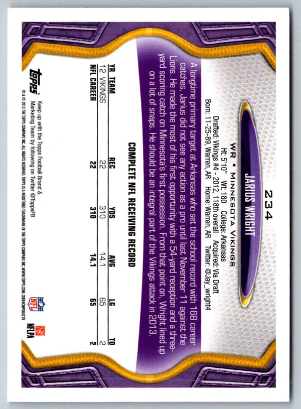 2012 Topps Jarius Wright #252 Rookie