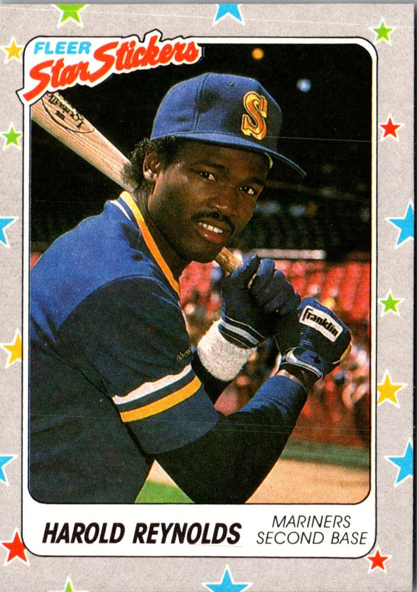 1988 Fleer Star Stickers Harold Reynolds #62