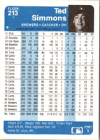 1984 Fleer Ted Simmons #213