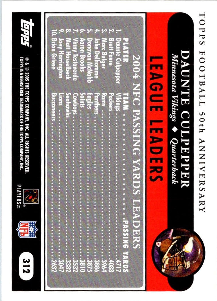 2005 Topps Daunte Culpepper