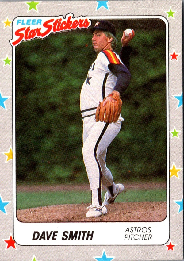 1988 Fleer Star Stickers Dave Smith #90