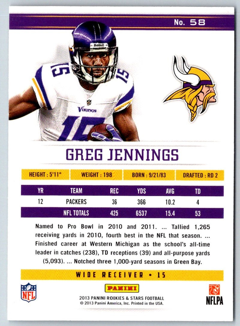 2013 Panini Rookies & Stars Longevity Greg Jennings