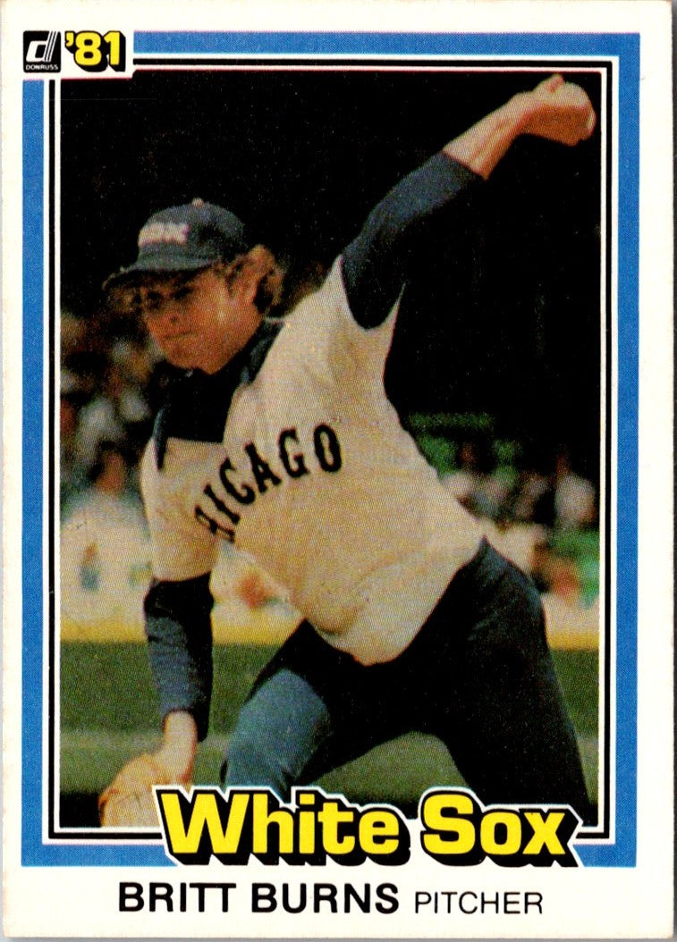 1981 Donruss Britt Burns