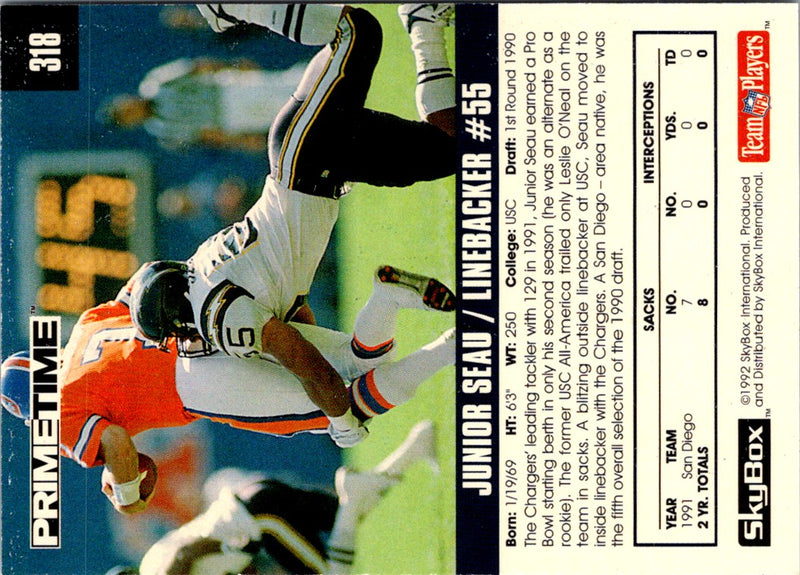 1992 Skybox Impact Junior Seau