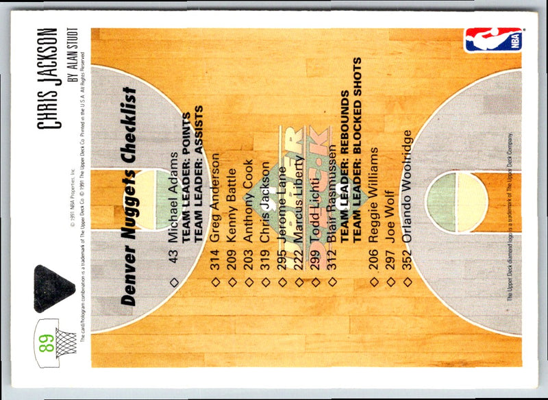 1991 Upper Deck Chris Jackson