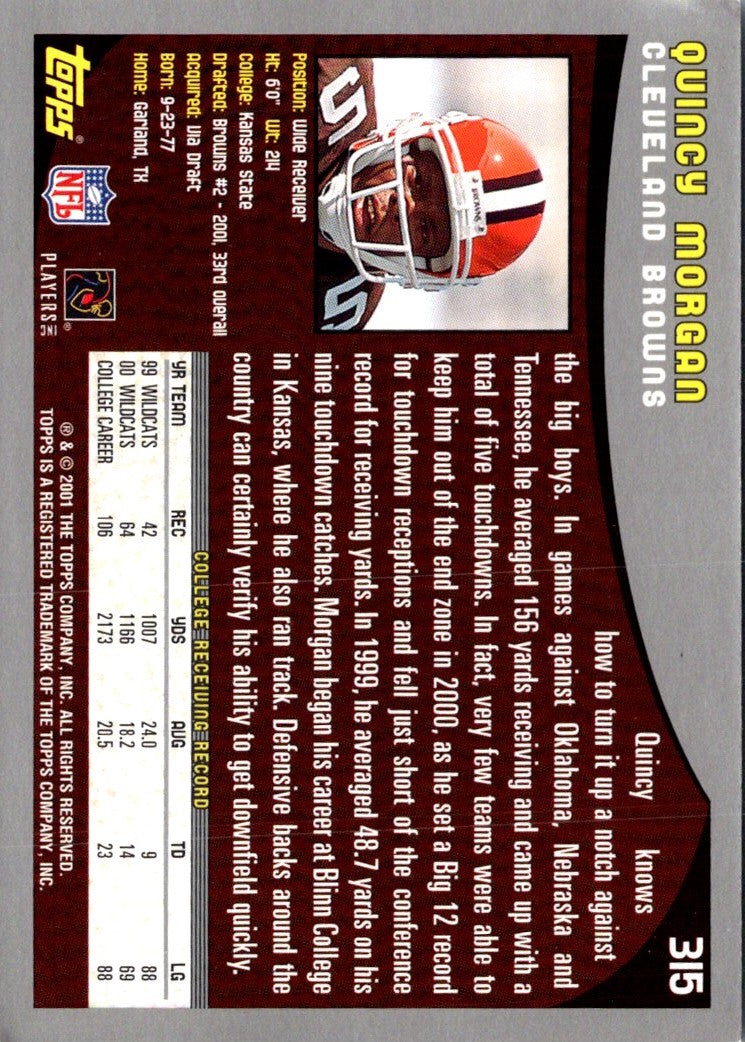 2001 Topps Quincy Morgan