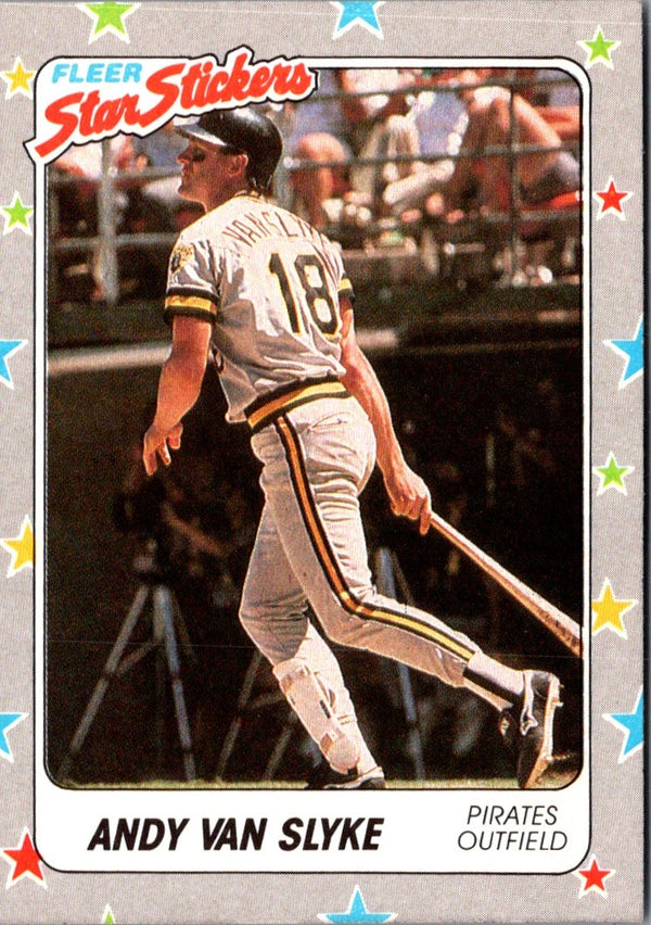 1988 Fleer Star Stickers Andy Van Slyke #116