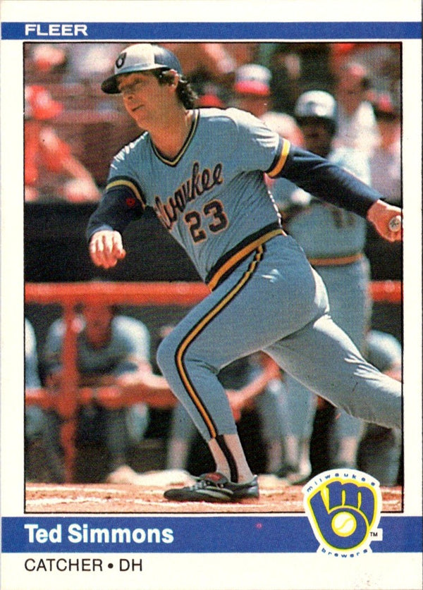 1984 Fleer Ted Simmons #213