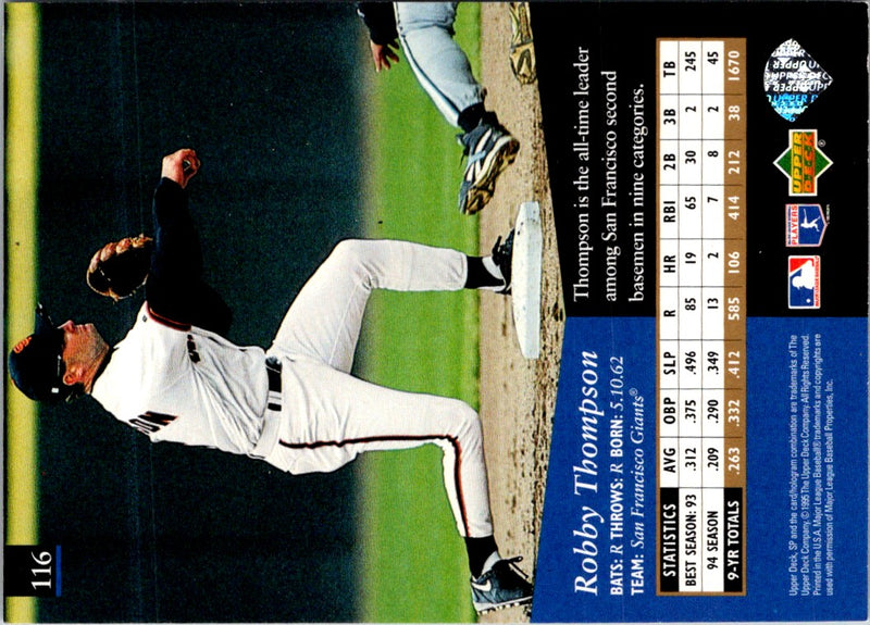 1995 SP Superbafoil Robby Thompson