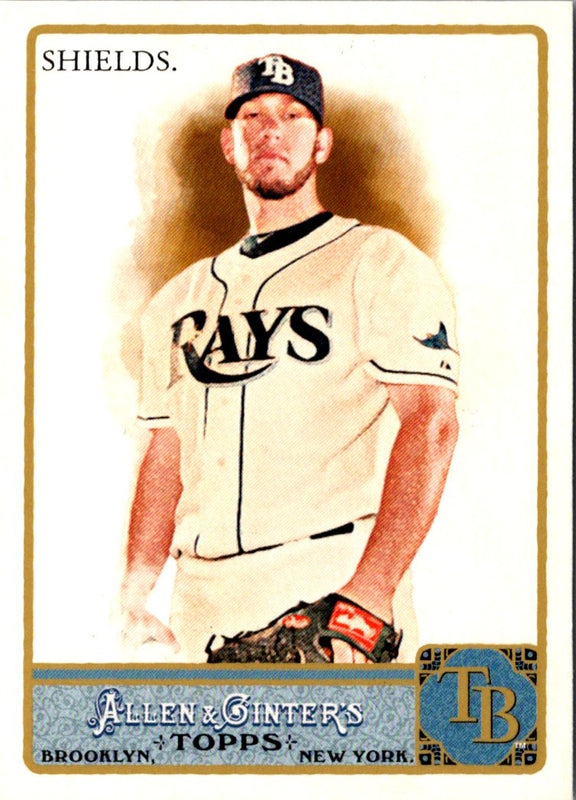 2011 Topps Allen & Ginter Glossy Factory Set James Shields #222 /999