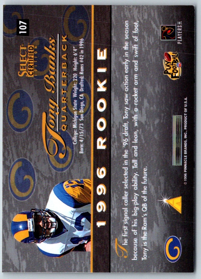1996 Select Certified Tony Banks