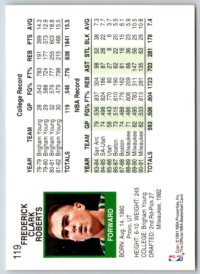 1991 Hoops Fred Roberts