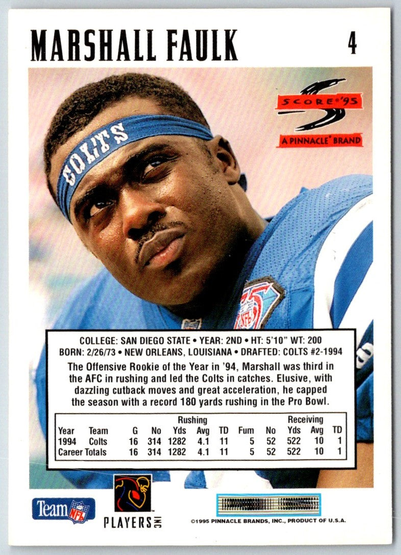 1995 Score Marshall Faulk