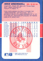1989 Fleer Exciting Stars Mike Greenwell #18
