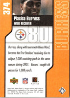 2002 Upper Deck XL Plaxico Burress #374