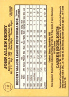 1985 Donruss John Denny #111