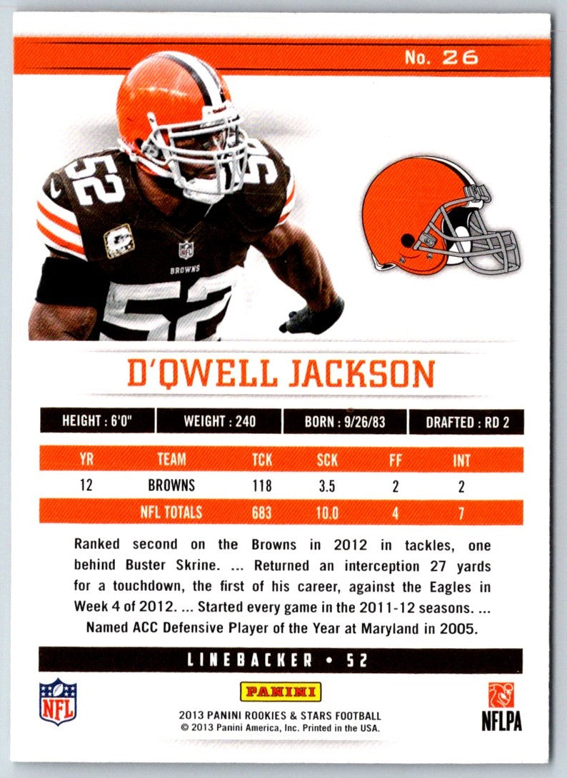 2013 Panini Rookies & Stars Longevity D'Qwell Jackson