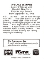 1989 Syracuse Orangemen Blake Bednarz #2