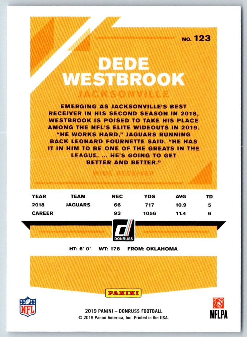 2019 Donruss Dede Westbrook