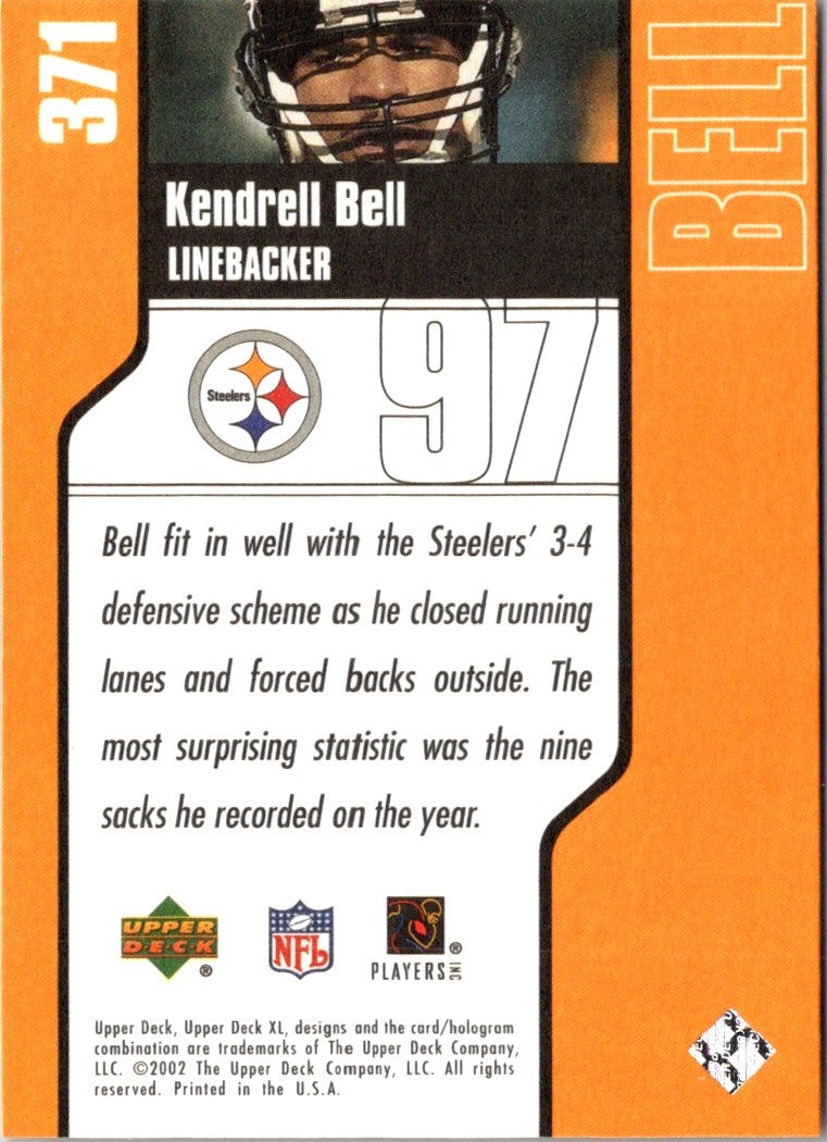 2002 Upper Deck XL Kendrell Bell