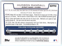 2012 Bowman Hudson Randall #BDPP69