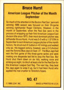 1986 Donruss Highlights Bruce Hurst