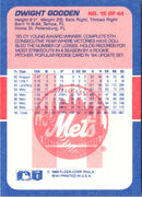 1989 Fleer Exciting Stars Dwight Gooden