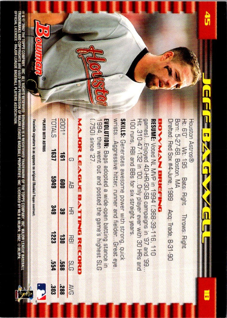 2002 Bowman Jeff Bagwell